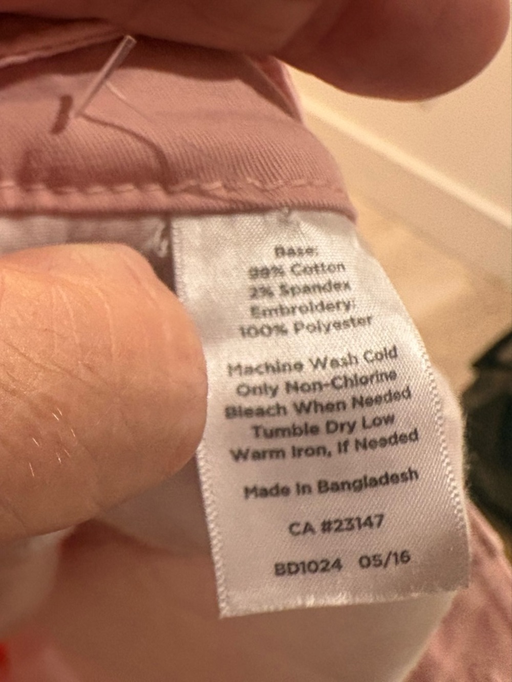 TALBOTS Petal Pink Embroidered Boston Terrier Dog Chino Pants 14W Gently worn. - Picture 9 of 9